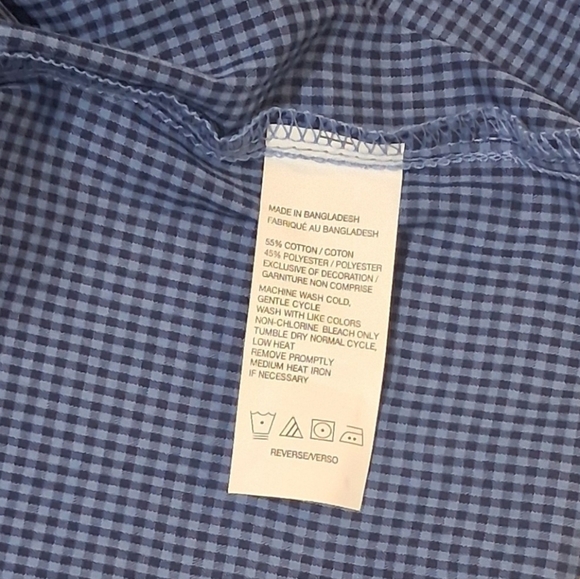 NWT IZOD RIVIERA Sz. XL Blue Long Sleeve Casual Button Down Shirt - Picture 11 of 12